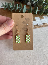 Load image into Gallery viewer, Checkered Metal Dangles
