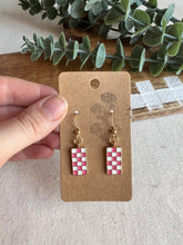 Load image into Gallery viewer, Checkered Metal Dangles
